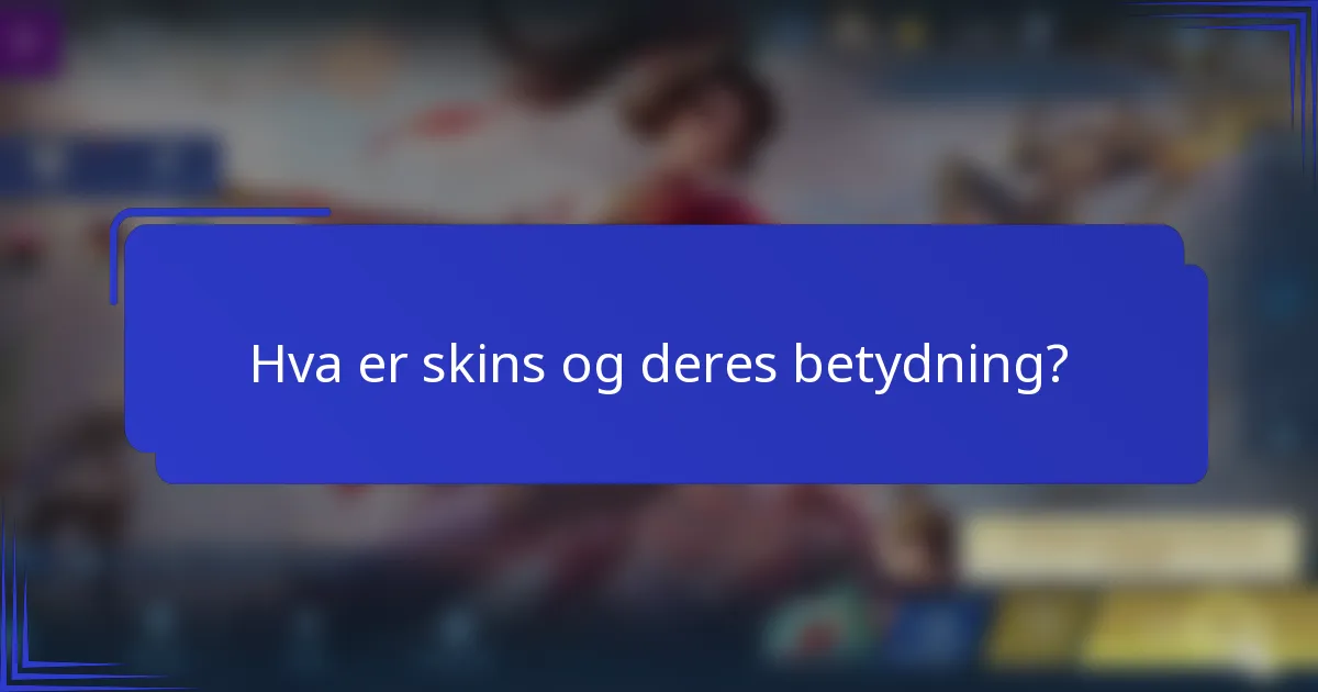 Hva er skins og deres betydning?