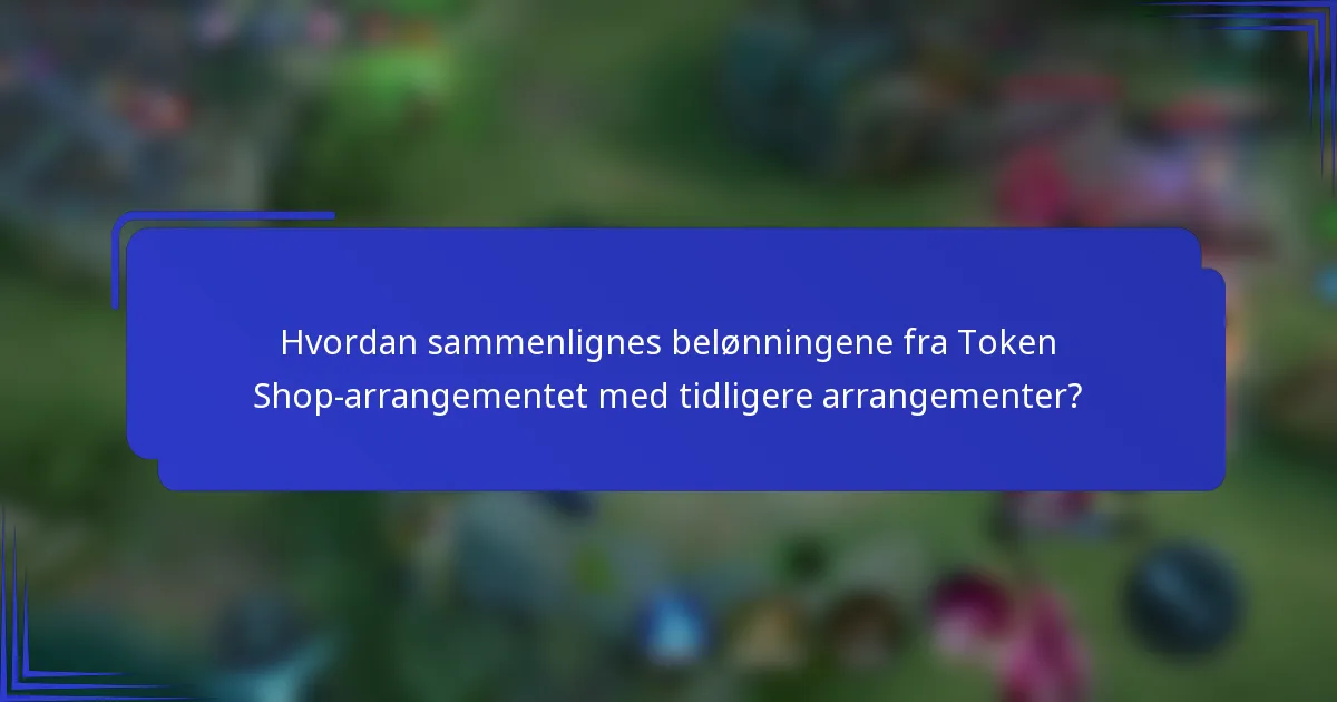 Hvordan sammenlignes belønningene fra Token Shop-arrangementet med tidligere arrangementer?